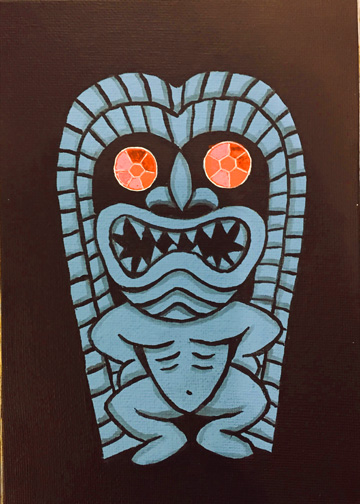 blue blinky, a painting by Tiki King