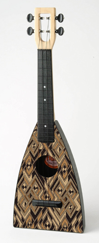 African Kente fluke Ukulele by Tiki King