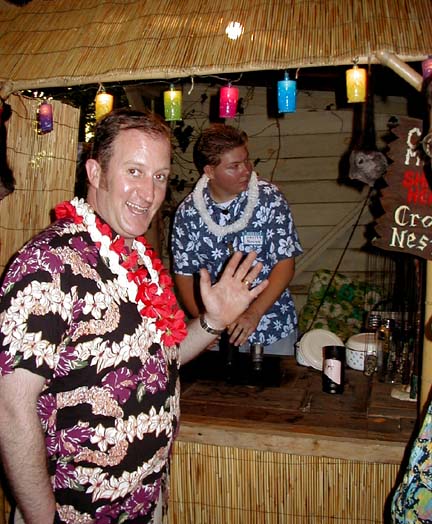  Dave at Tiki King's luau bar