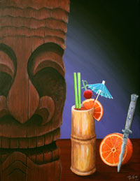 Blood Orange, a painting by Tiki King