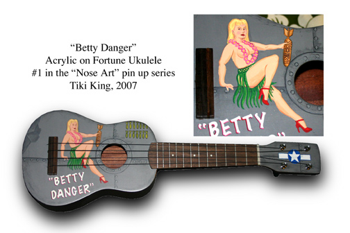 Pin Up Ukulele. Pin-Up Art Ukulele,