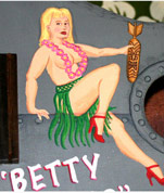 Betty Danger, an art pin-up ukulele by Tiki King