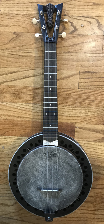 Tiki King Pirates of the carribean inspired Banjo Uke, front