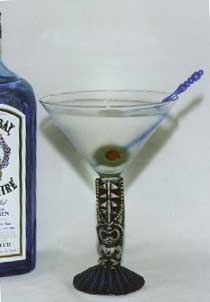 Tiki King Martini Glass