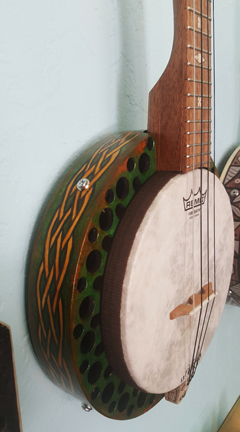 celtic Banjo Uke resonator by Tiki King, from: www.tikiking.com