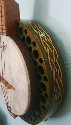celtic banjo uke detail