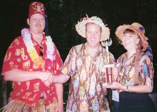 dave and carrie at Tiki King's luau 1997