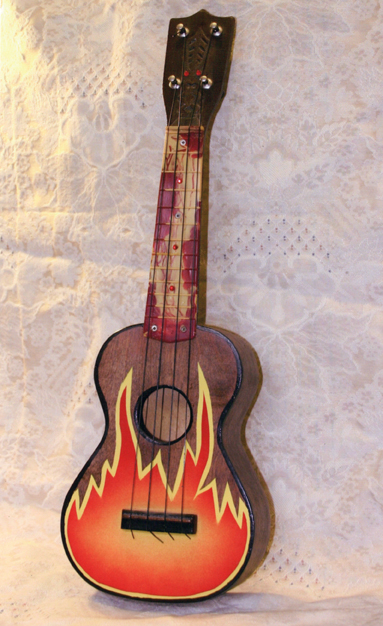 Tiki King customized Flame Ukulele