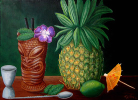 Forbidden Island, a painting by Tiki King