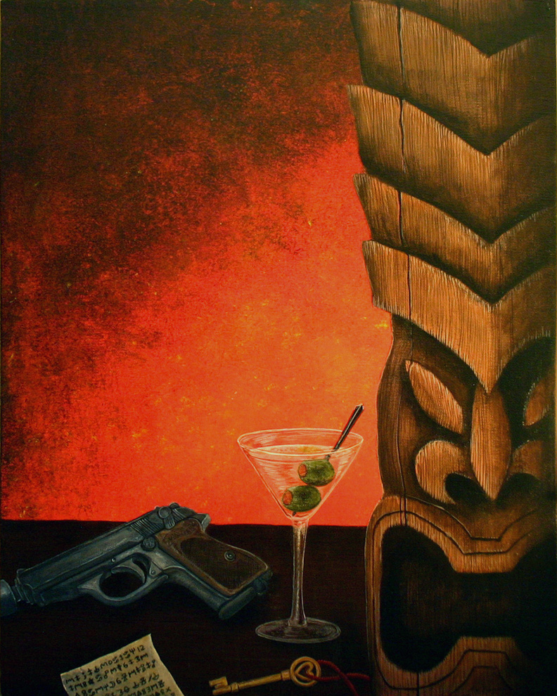 items of interest, a painting by Tiki King