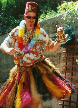Tiki King swings at the luau
