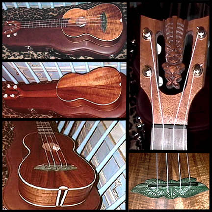 Tiki King custom Traditional Koa Concert Ukulele