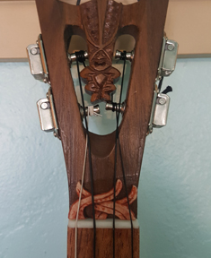 kracken Banjo Uke nut piece by Tiki King, from: www.tikiking.com