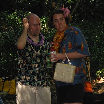 Martin and Becky at Tiki King's luau