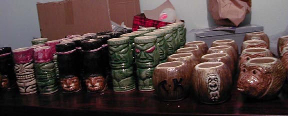 Tiki King luau mugs, ready