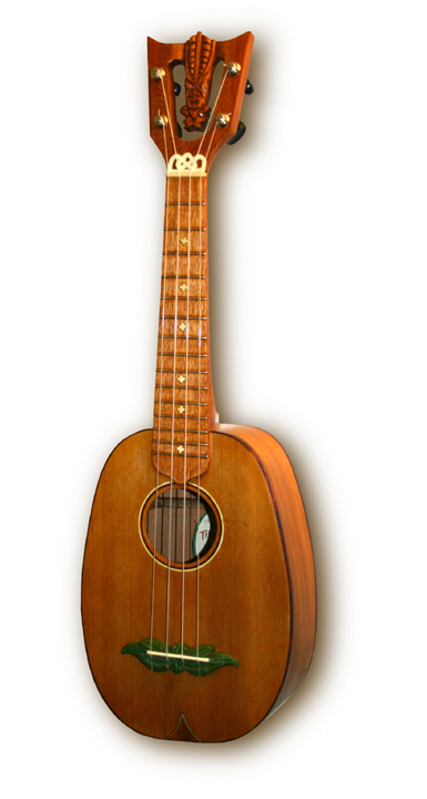 Custom pineapple shape Ukulele #25, Built by Tiki King, 2012