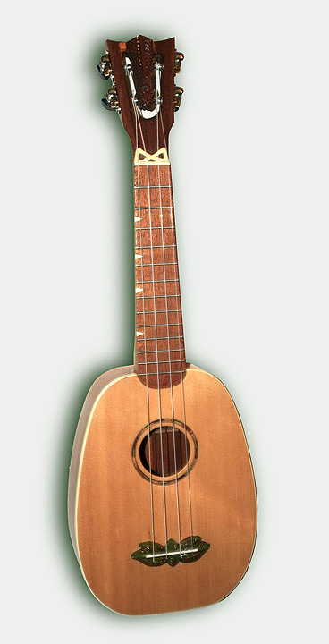 Custom pineapple shape Ukulele #37, Built by Tiki King, 2013