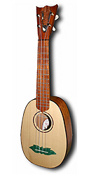 Mahogany and spruce Tiki Ukulele