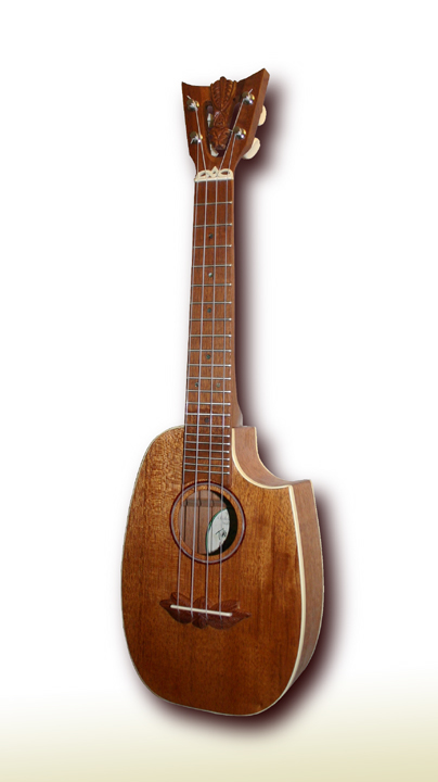 Custom pineapple shape Ukulele #31, Built by Tiki King, 2012