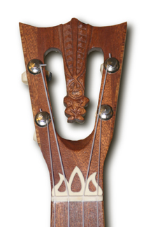 Turtle Ukulele headstock by Tiki King