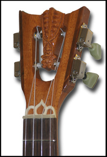 Tenor Ukulele headstock by Tiki King