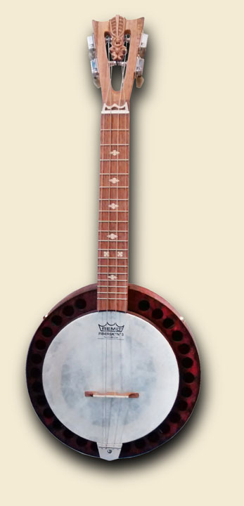 red patina Banjo Uke