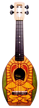 Tiki King custom Tiki Fluke Ukulele