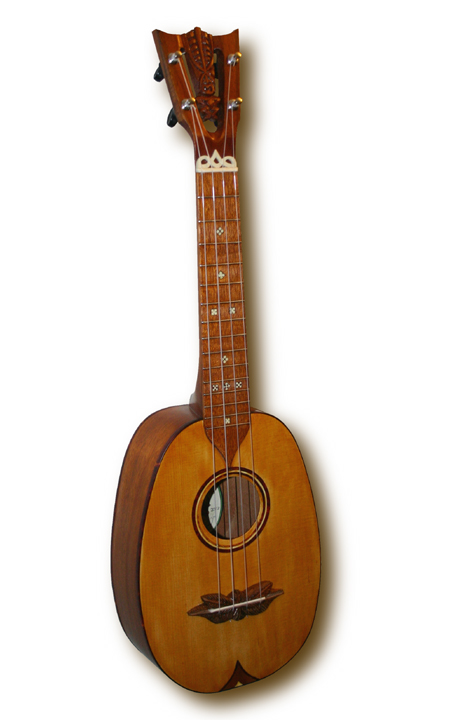 Custom pineapple shape Ukulele #30, Built by Tiki King, 2012