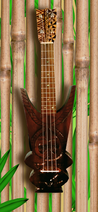 solid body Tiki Ukulele #3 by Tiki King