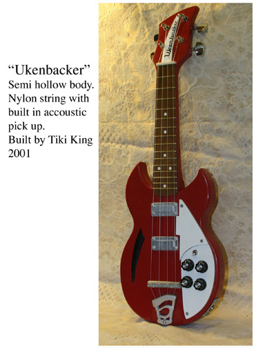 Ukenbacker, art ukulele by Tiki King