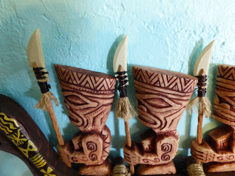 Marquesan War Canoe detail, a carving by Tiki King