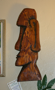 witco inspired moai carving by Tiki King