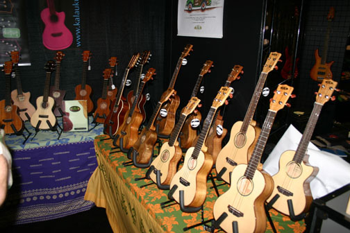 A whole bunch of Kala's at the NAMM Show January 17th-18th 2008 in Anaheim, CA.