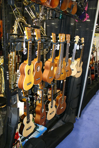 Hula Beach Ukuleles at the NAMM Show January 17th-18th 2008 in Anaheim, CA.