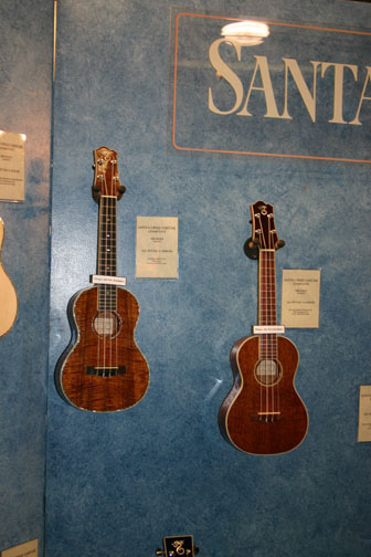 Some Nice Ukes from Santa Cruz Guitar Company at the NAMM Show January 17th-18th 2008 in Anaheim, CA.