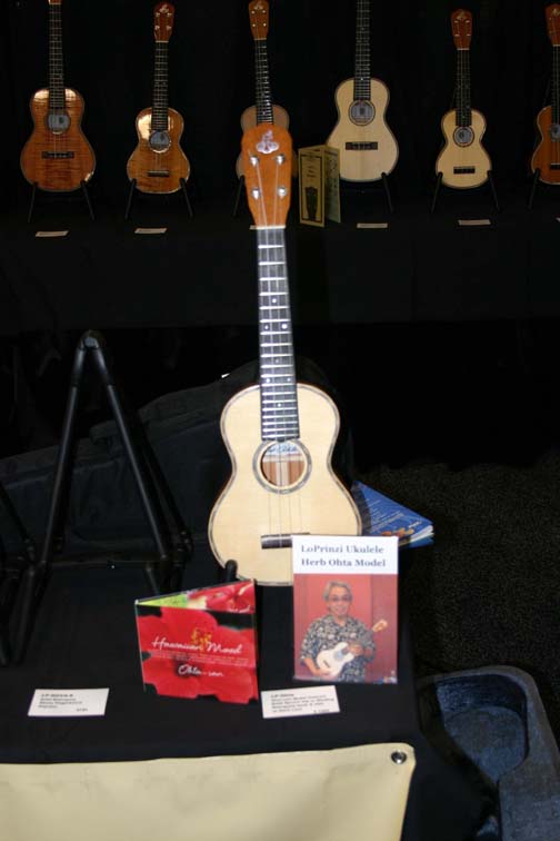 a nice LoPrinzi Ukulele at the NAMM Show January 16th-19th 2008 in Anaheim, CA.