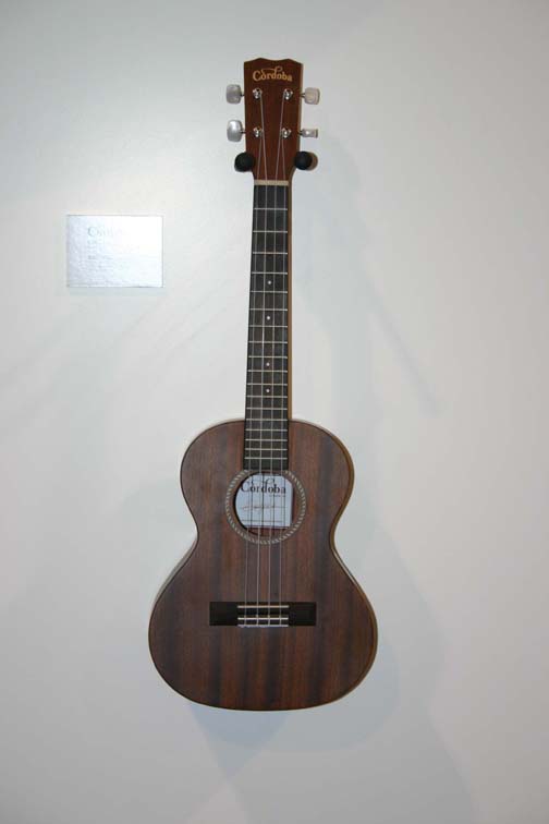 a Cordoba Baritone Ukulele at the NAMM Show January 16th-19th 2008 in Anaheim, CA.