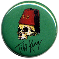 Fezzed Skull Button by Tiki King