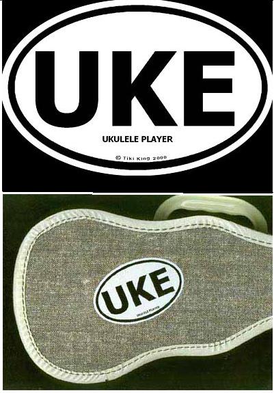 UKE Sticker on Ukulele case